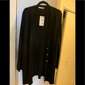 NWT Zara long cardigan black large
